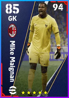 Mike Maignan eFootball 2026 player card — 85 OVR GK
