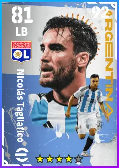 Nicolas Tagliafico eFootball 2026 player card — 81 OVR LB