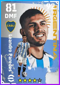 Leandro Paredes eFootball 2026 player card — 81 OVR DMF