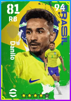 Danilo eFootball 2026 player card — 81 OVR RB