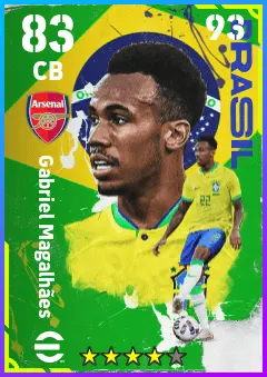 Gabriel Magalhaes eFootball 2026 player card — 83 OVR CB