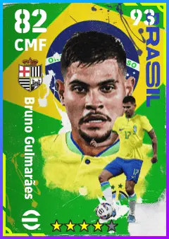Bruno Guimaraes eFootball 2026 player card — 82 OVR CMF