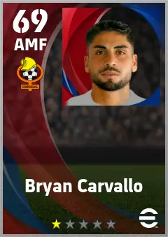 Bryan Carvallo eFootball 2026 player card — 69 OVR AMF