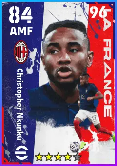 Christopher Nkunku eFootball 2026 player card — 84 OVR AMF