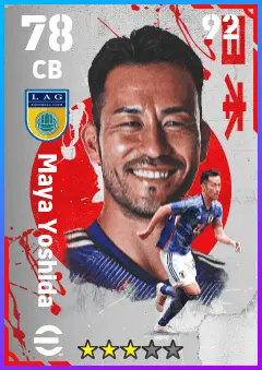 Maya Yoshida eFootball 2026 player card — 78 OVR CB