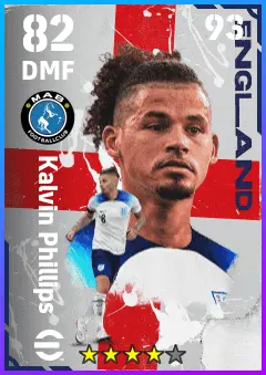 Kalvin Phillips eFootball 2026 player card — 82 OVR DMF