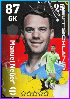Manuel Neuer eFootball 2026 player card — 87 OVR GK