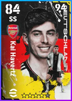 Kai Havertz eFootball 2026 player card — 84 OVR SS