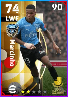 Marcinho eFootball 2026 player card — 74 OVR LWF