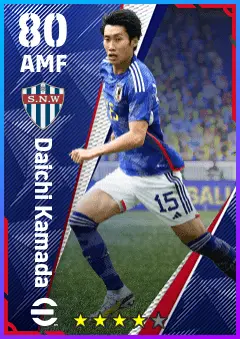 Daichi Kamada eFootball 2026 player card — 80 OVR AMF