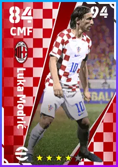 Luka Modric eFootball 2026 player card — 84 OVR CMF