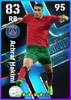 Achraf Hakimi eFootball 2026 player card — 83 OVR RB