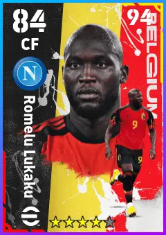 Romelu Lukaku eFootball 2026 player card — 84 OVR CF