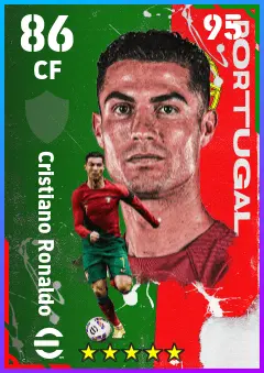 Cristiano Ronaldo eFootball 2026 player card — 86 OVR CF
