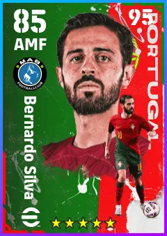 Bernardo Silva eFootball 2026 player card — 85 OVR AMF