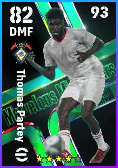Thomas Partey eFootball 2026 player card — 82 OVR DMF