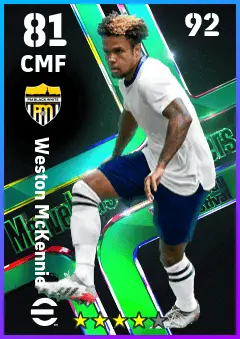 Weston McKennie eFootball 2026 player card — 81 OVR CMF
