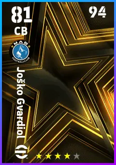 Josko Gvardiol eFootball 2026 player card — 81 OVR CB