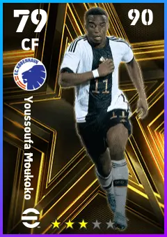 Youssoufa Moukoko eFootball 2026 player card — 79 OVR CF