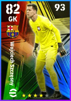 Wojciech Szczesny eFootball 2026 player card — 82 OVR GK