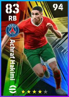 Achraf Hakimi eFootball 2026 player card — 83 OVR RB