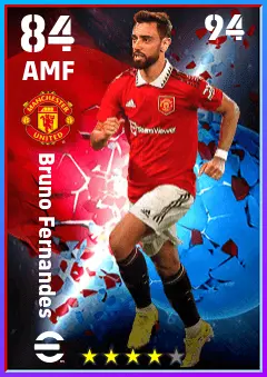 Bruno Fernandes eFootball 2026 player card — 84 OVR AMF