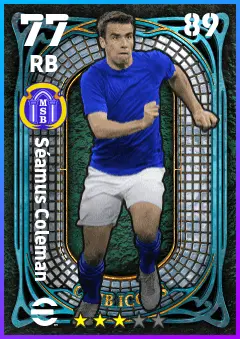 Seamus Coleman eFootball 2026 player card — 77 OVR RB