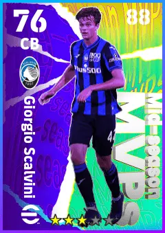 Giorgio Scalvini eFootball 2026 player card — 76 OVR CB
