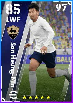 Son Heung-Min eFootball 2026 player card — 85 OVR LWF
