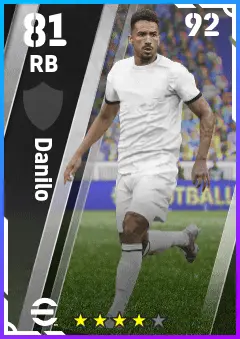 Danilo eFootball 2026 player card — 81 OVR RB