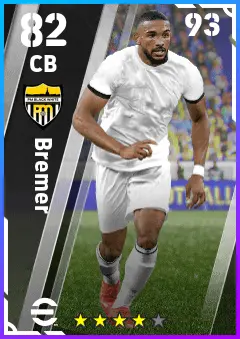 Bremer eFootball 2026 player card — 82 OVR CB