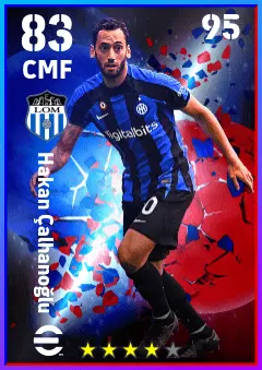 Hakan Calhanoglu eFootball 2026 player card — 83 OVR CMF