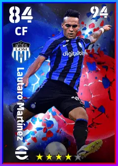 Lautaro Martinez eFootball 2026 player card — 84 OVR CF