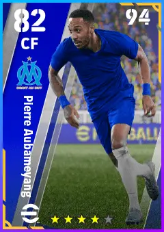 P. E. Aubameyang eFootball 2026 player card — 82 OVR CF
