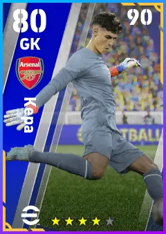 Kepa Arrizabalaga eFootball 2026 player card — 80 OVR GK