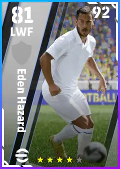 Eden Hazard eFootball 2026 player card — 81 OVR LWF