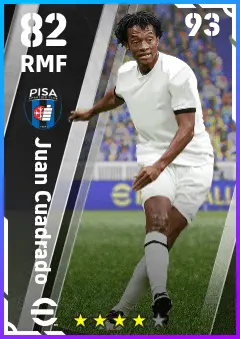 Juan Cuadrado eFootball 2026 player card — 82 OVR RMF