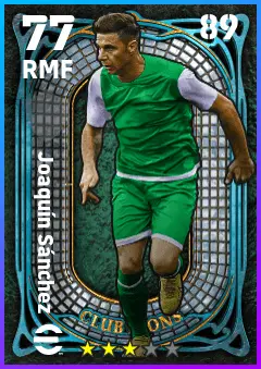 Joaquin Sanchez eFootball 2026 player card — 77 OVR RMF