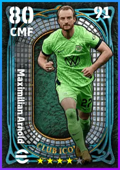 Maximilian Arnold eFootball 2026 player card — 80 OVR CMF