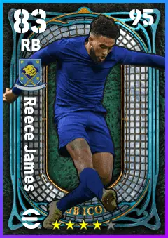 Reece James eFootball 2026 player card — 83 OVR RB