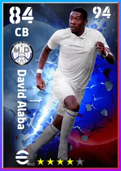David Alaba eFootball 2026 player card — 84 OVR CB