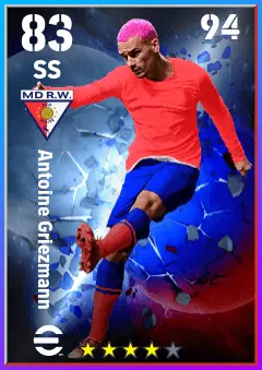Antoine Griezmann eFootball 2026 player card — 83 OVR SS