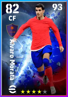 Alvaro Morata eFootball 2026 player card — 82 OVR CF