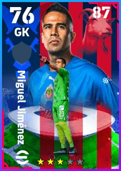 Miguel Jimenez eFootball 2026 player card — 76 OVR GK