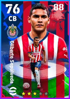 Gilberto Sepulveda eFootball 2026 player card — 76 OVR CB