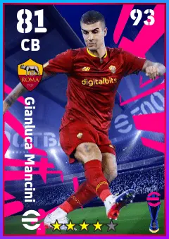 Gianluca Mancini eFootball 2026 player card — 81 OVR CB