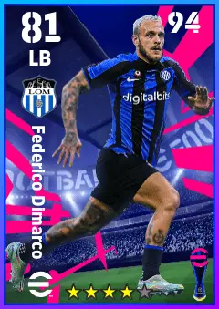 Federico Dimarco eFootball 2026 player card — 81 OVR LB