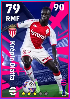 Krepin Diatta eFootball 2026 player card — 79 OVR RMF