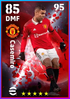 Casemiro eFootball 2026 player card — 85 OVR DMF