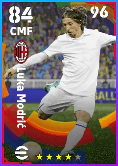 Luka Modric eFootball 2026 player card — 84 OVR CMF